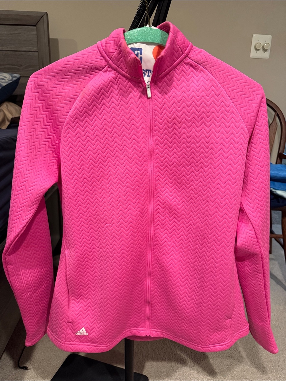 Adidas Women's Pink Full-Zip golf Jacket
